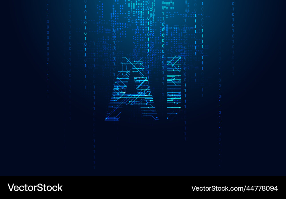 AI Circuit Network vector image