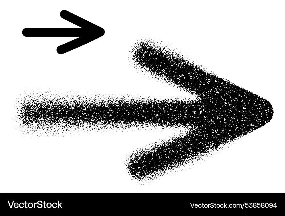 Bold gradient arrow with solid outline Bold gradient arrow with solid outline vector image