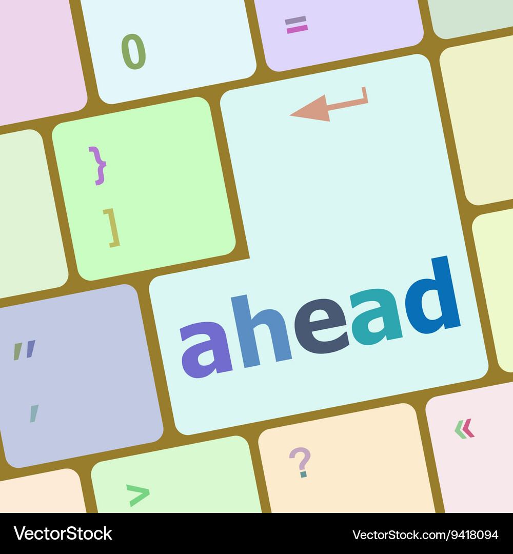 Changes ahead concept with key on keyboard Vector Image