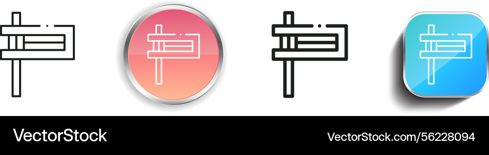 Matraca icon thin linear regular and button style Vector Image