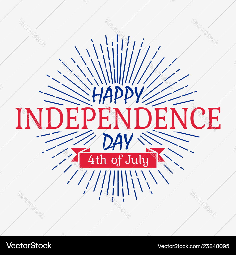 4th of July Independence Day Card Vector Image