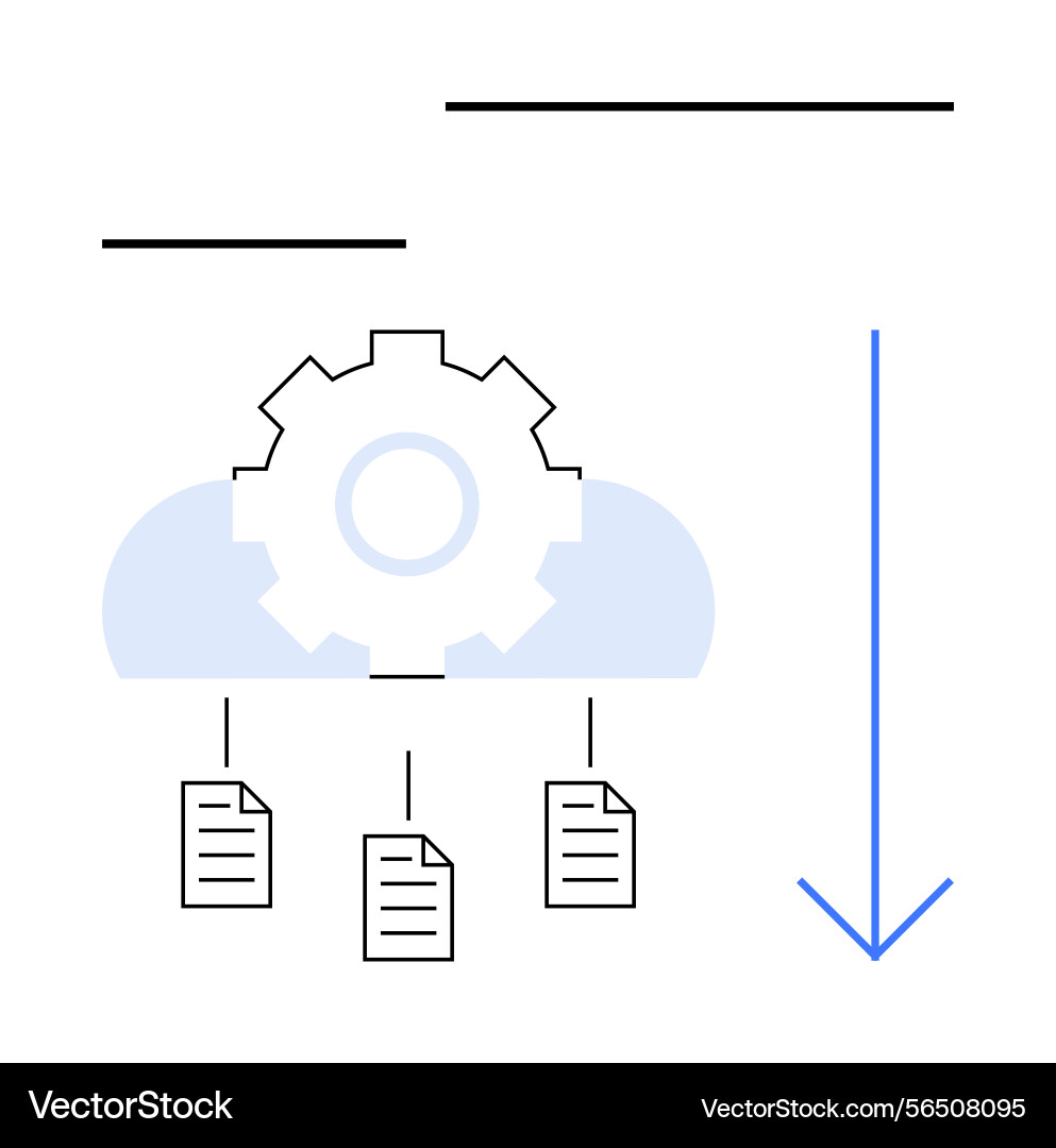 Cloudbasiertes Datenmanagement mit automatisiertem Vektorbild