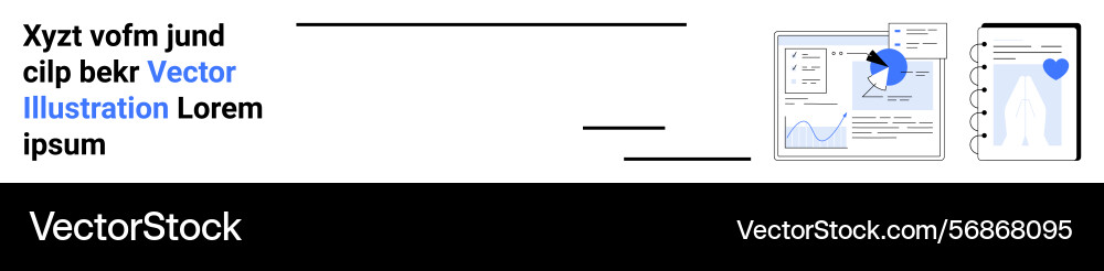Data visualization and analytics tools with graphs Data visualization and analytics tools with graphs vector image