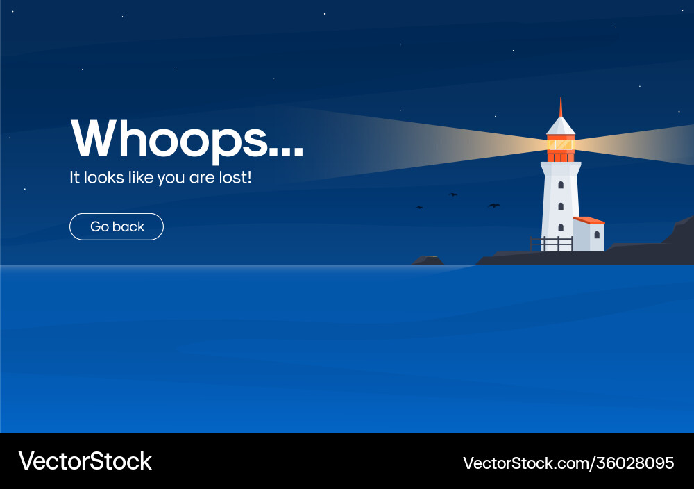 Flat modern design error page Flat modern design error page Vector Image