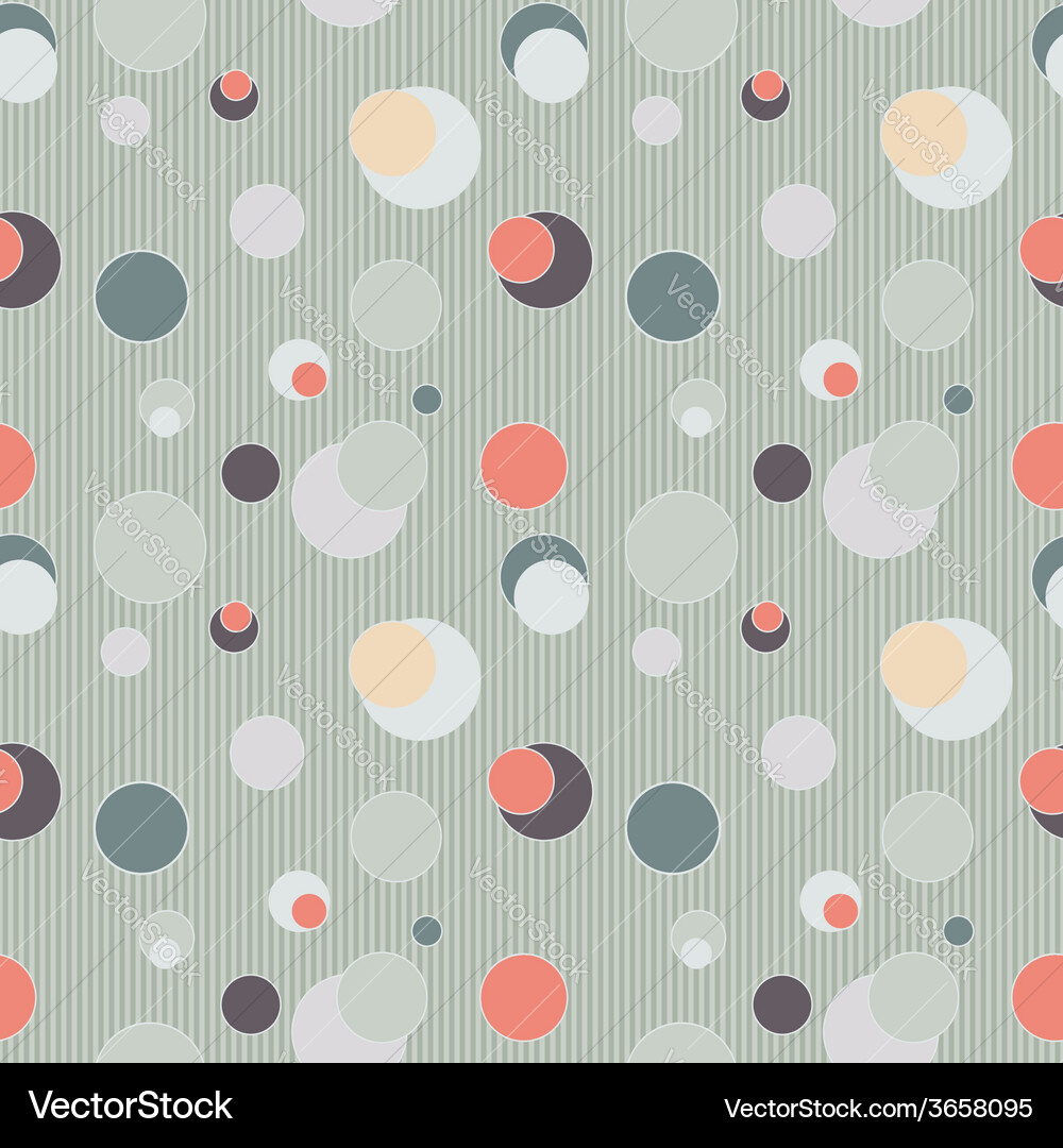 Seamless pattern with circles and lines Vector Image