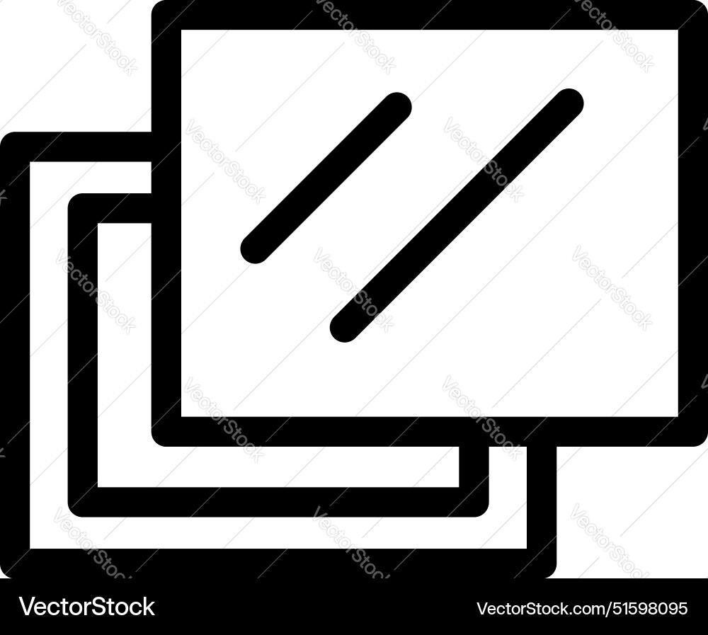 Simple multiple window screens icon representing Simple multiple window screens icon representing vector image