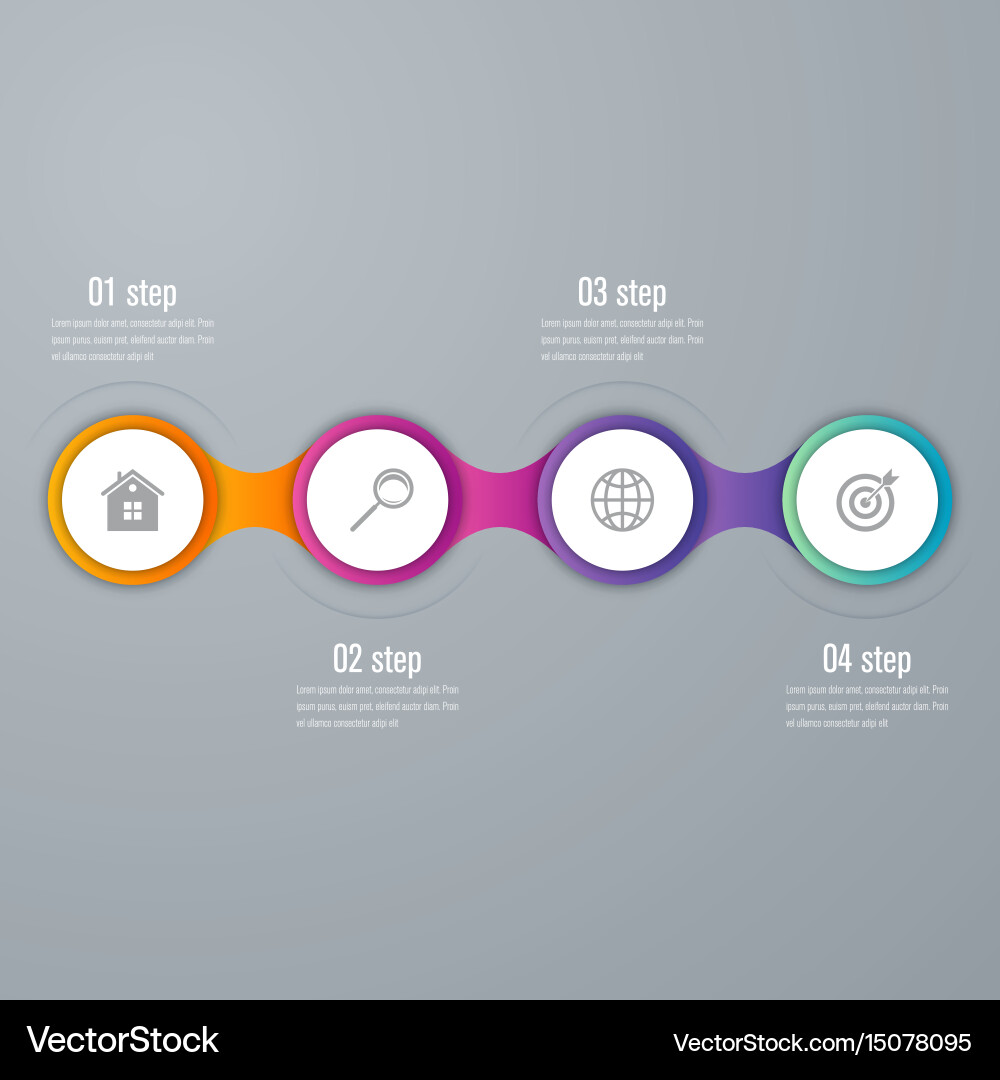 Template for cycle diagram graph presentation Vector Image