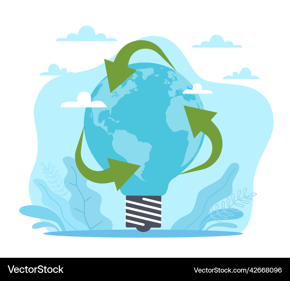 Development of alternative production renewable Development of alternative production renewable vector image