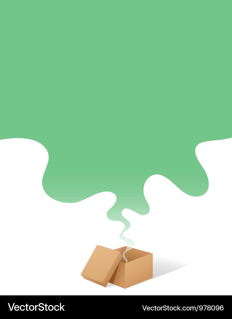 Empty Green Box with Copy Space Vector Image