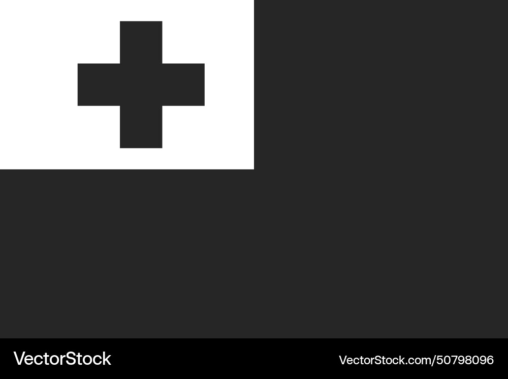 Greyscale flag of tonga vector image