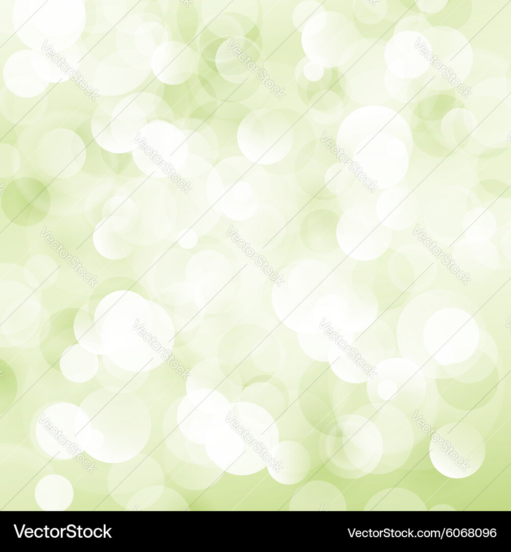 Light Green Bokeh Background Vector Image