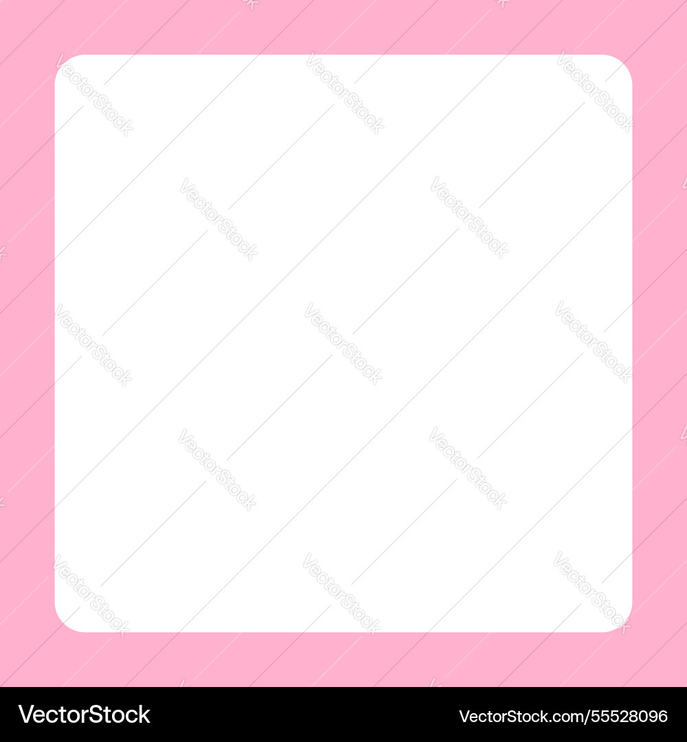 Pink banner frame template square for background Pink banner frame template square for background vector image