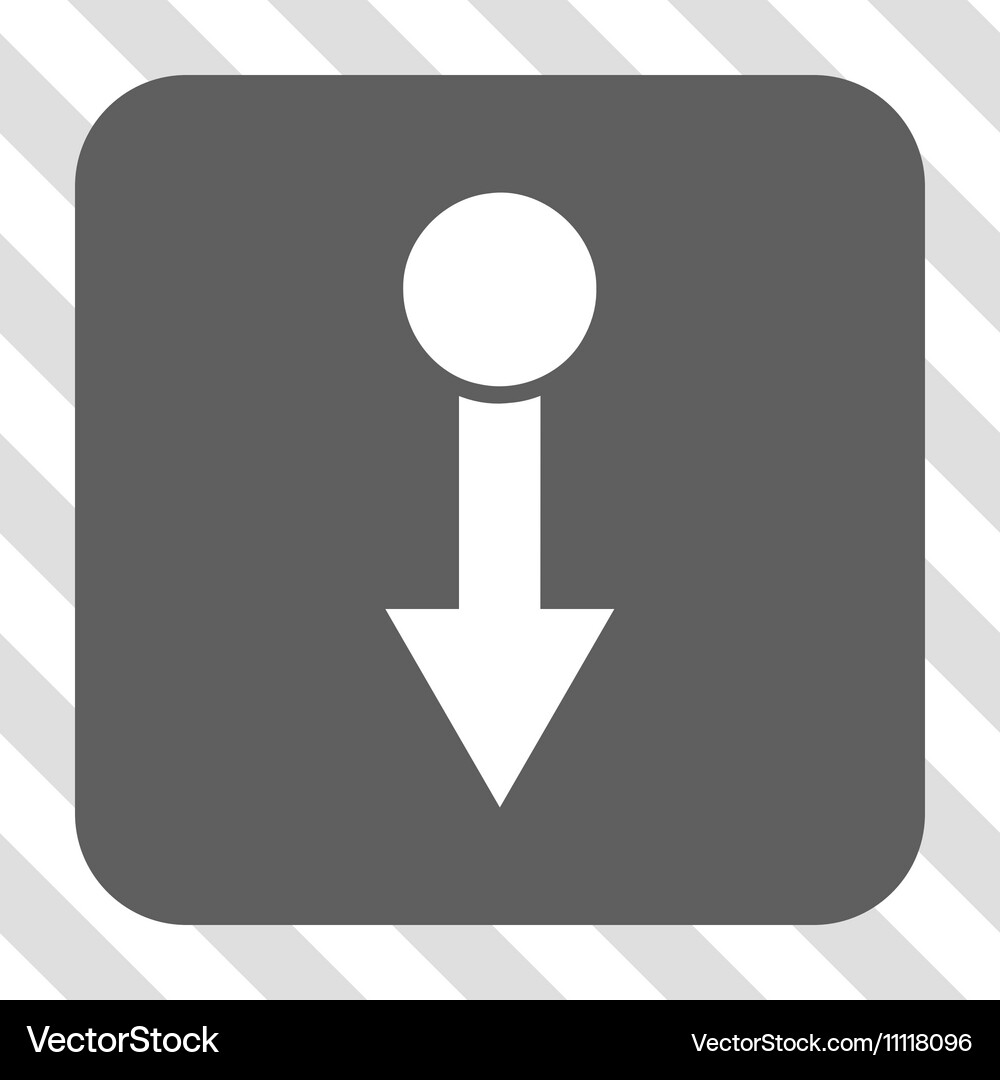 Pull down rounded square button Vector Image