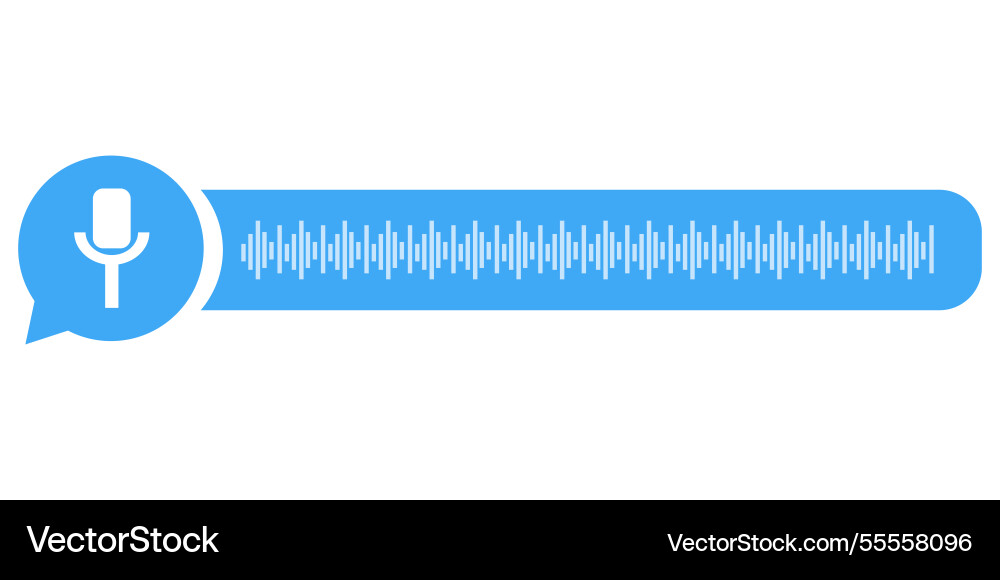 Voice message bubble with a sound wave Vector Image