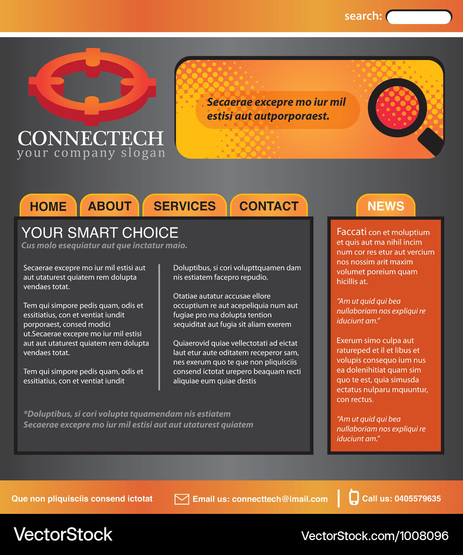 Website template Vector Image