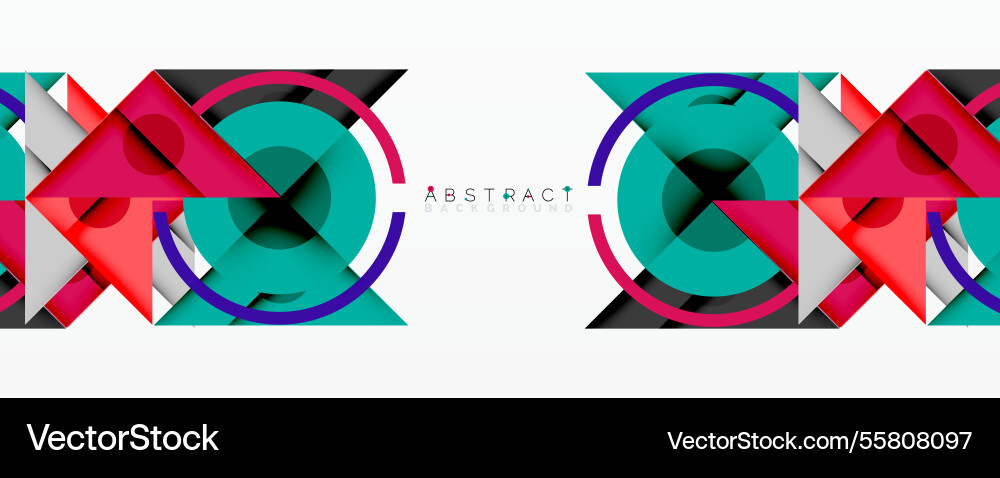 Abstract geometric composition with intersecting Abstract geometric composition with intersecting Vector Image