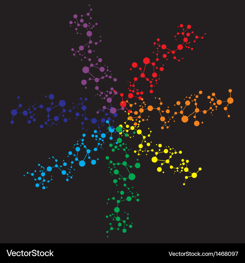 Abstract molecular structure background vector image
