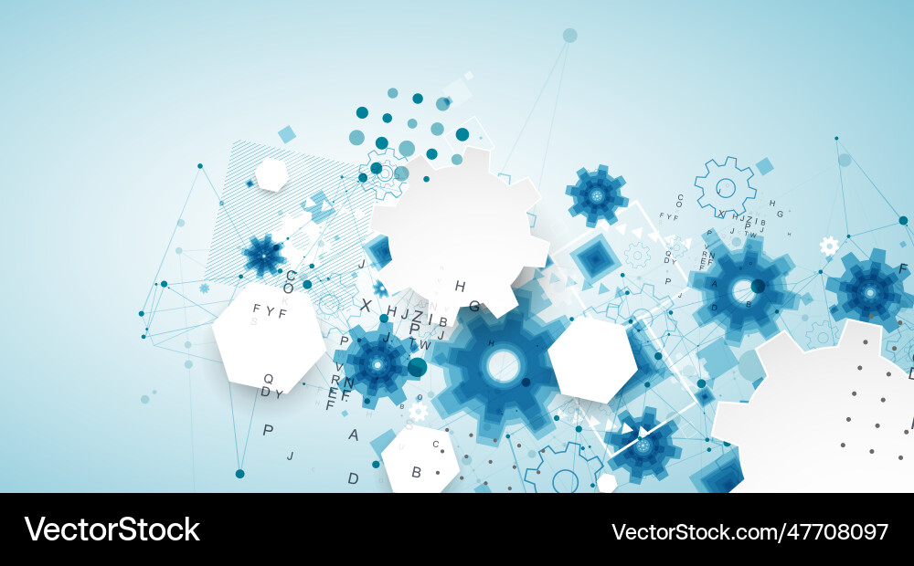 Abstract technological background with cogwheels Abstract technological background with cogwheels vector image
