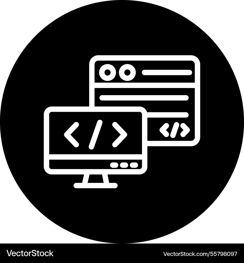 Backend icon design vector image
