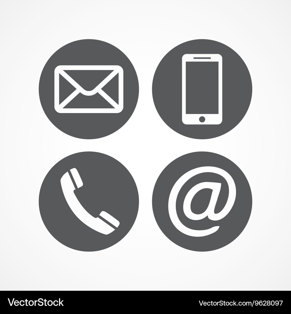 Contact Icons Set - Communication vector image