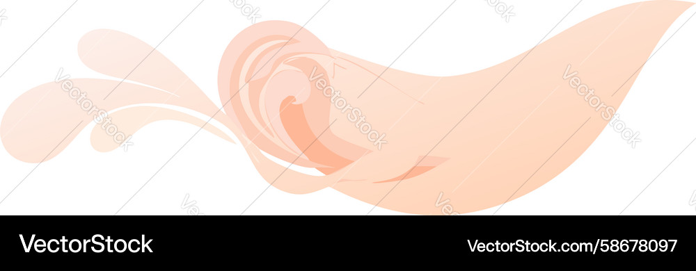 Fluid Wavy Shape Element Vector Image