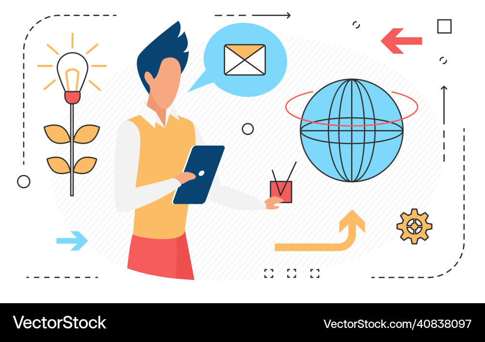 Global internet network technology connection Global internet network technology connection Vector Image