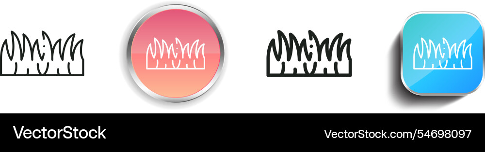 Grass icon thin linear regular and button style Grass icon thin linear regular and button style Vector Image