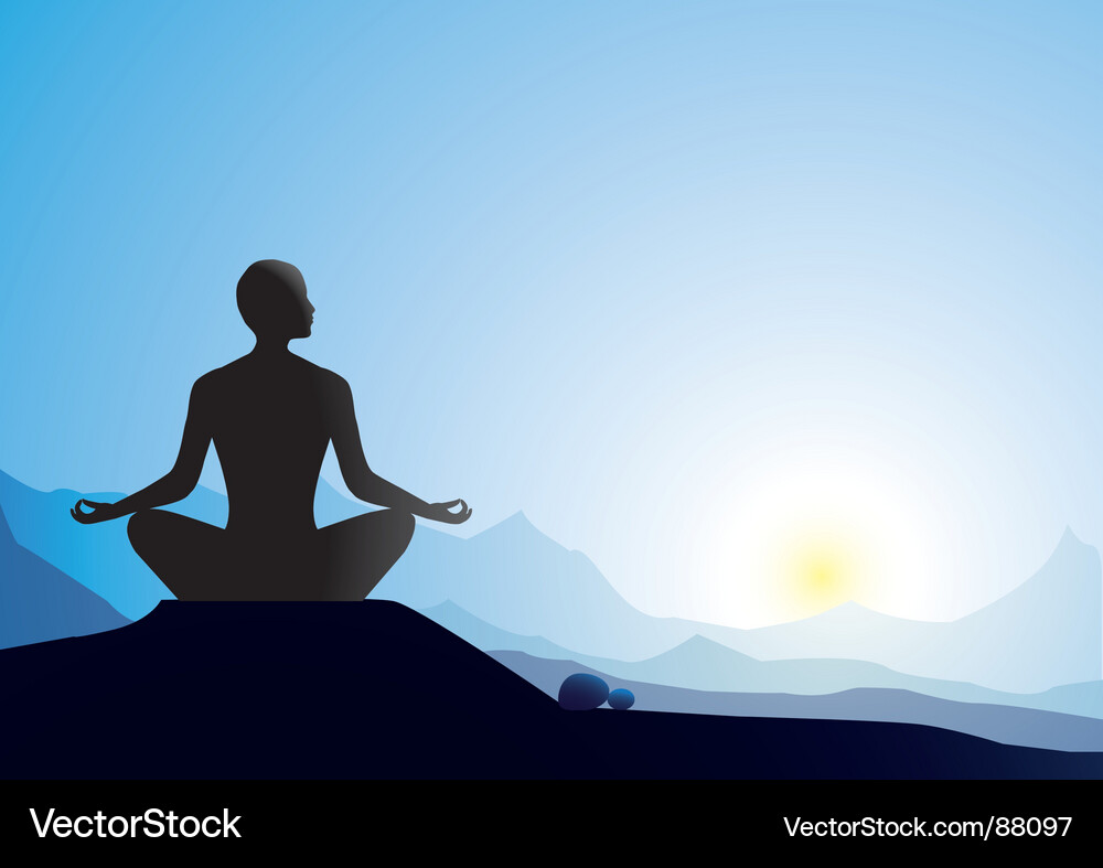 Lotus Meditation Pose Vector Image
