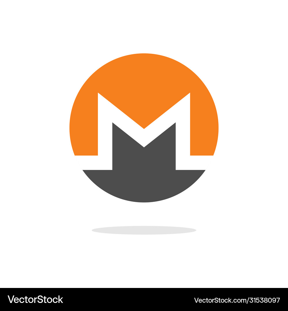 Monero xmr open-source crypto currency coin – Royalty-Free Vector |  VectorStock
