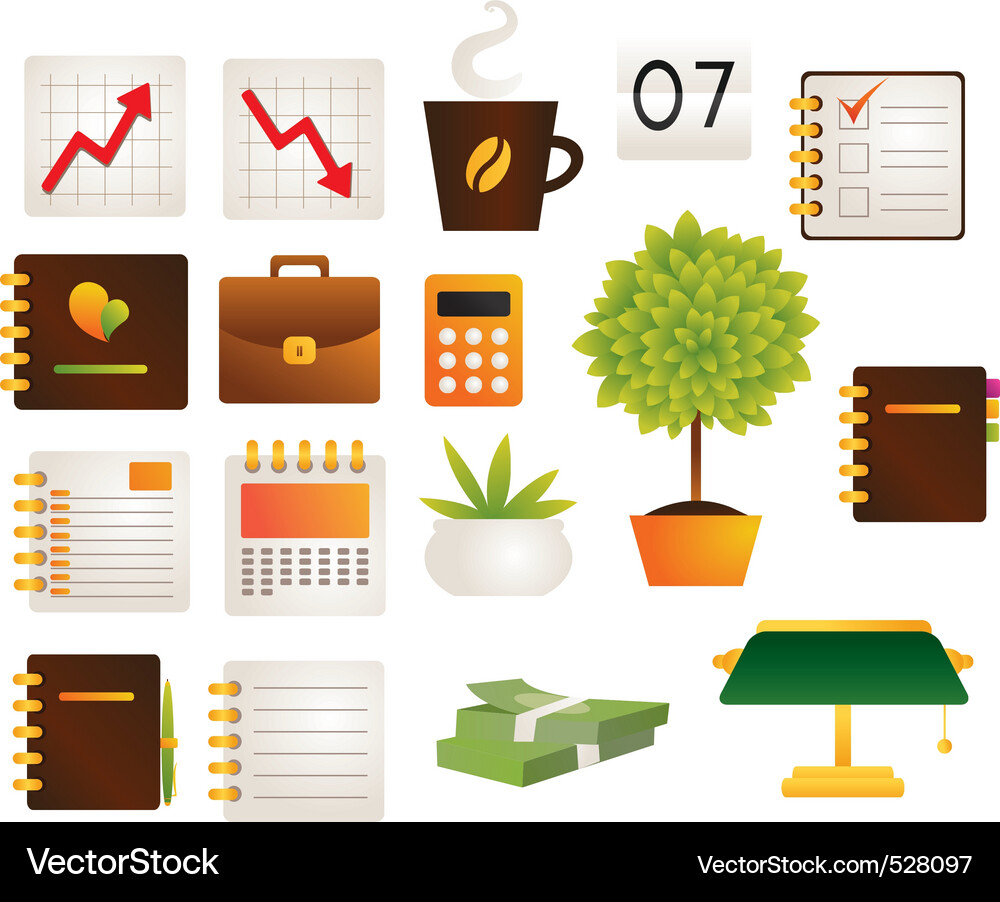 Office objects Vector Image