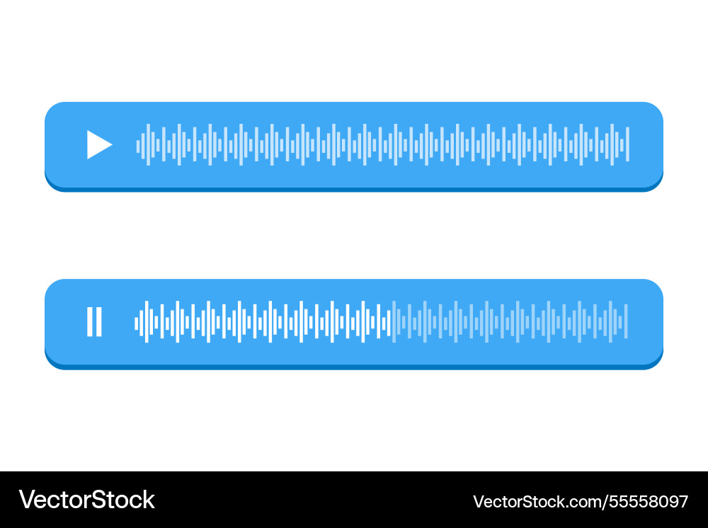Voice message bubble with sound waves depicting Vector Image
