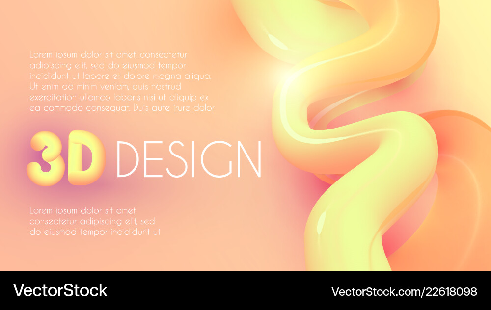 3d gradient design colorful abstract composition 3d gradient design colorful abstract composition vector image
