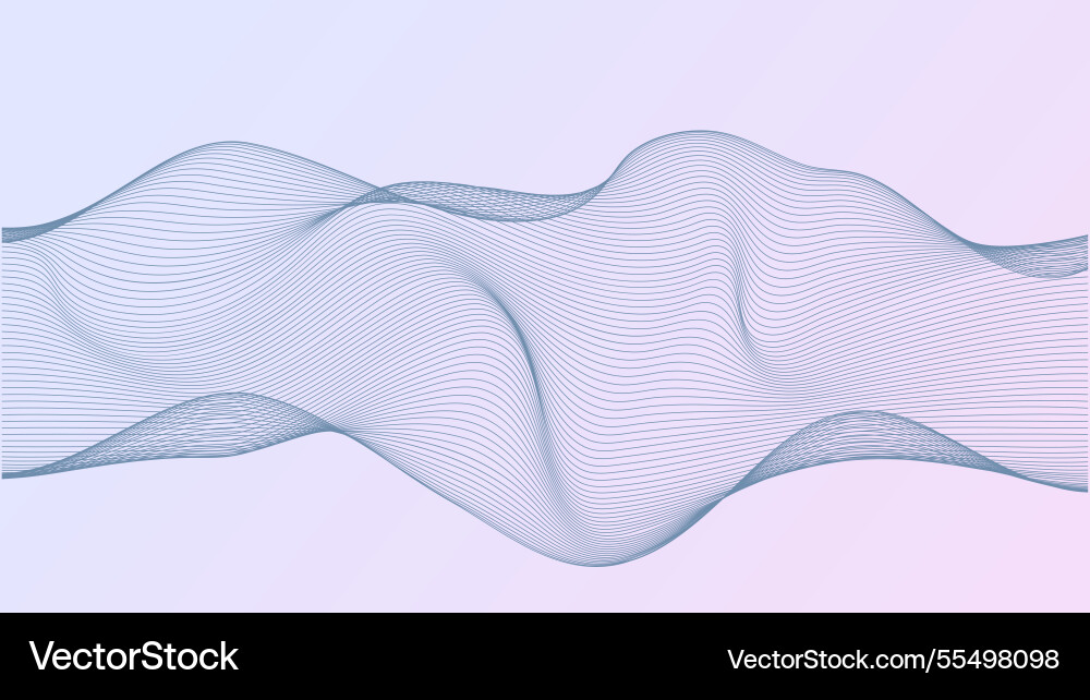 Abstract background with smooth wavy lines vector image