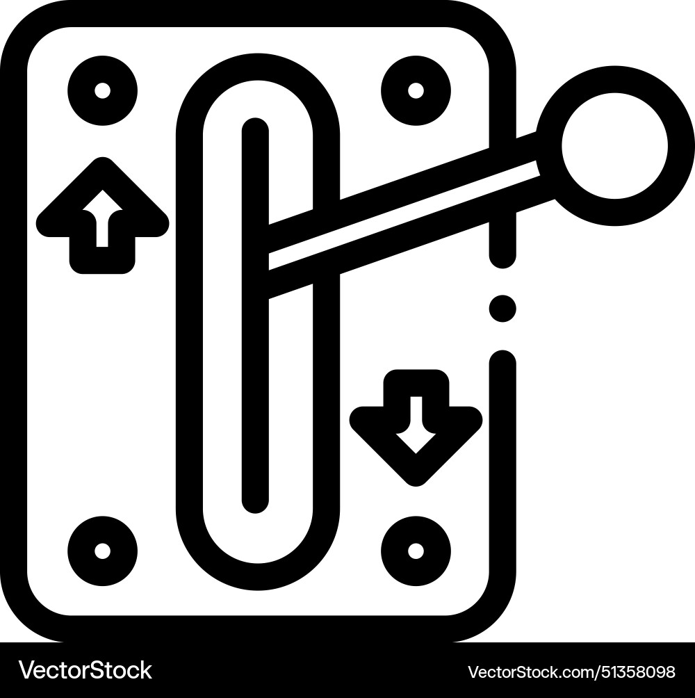 Arrows icon thin linear style design isolated Arrows icon thin linear style design isolated vector image