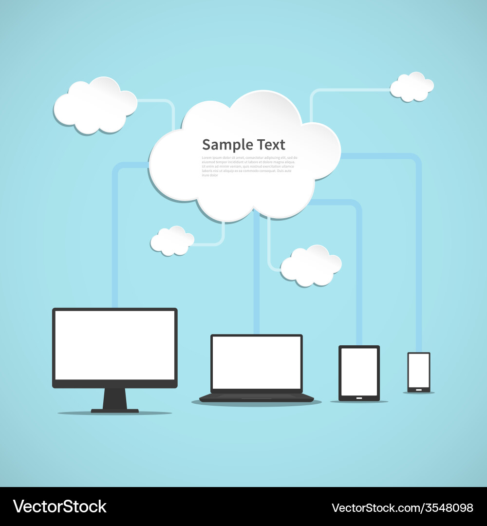 Cloud Computing Technology vector image