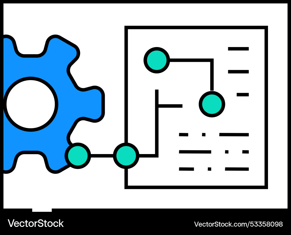 Engineering processing icon color Engineering processing icon color vector image