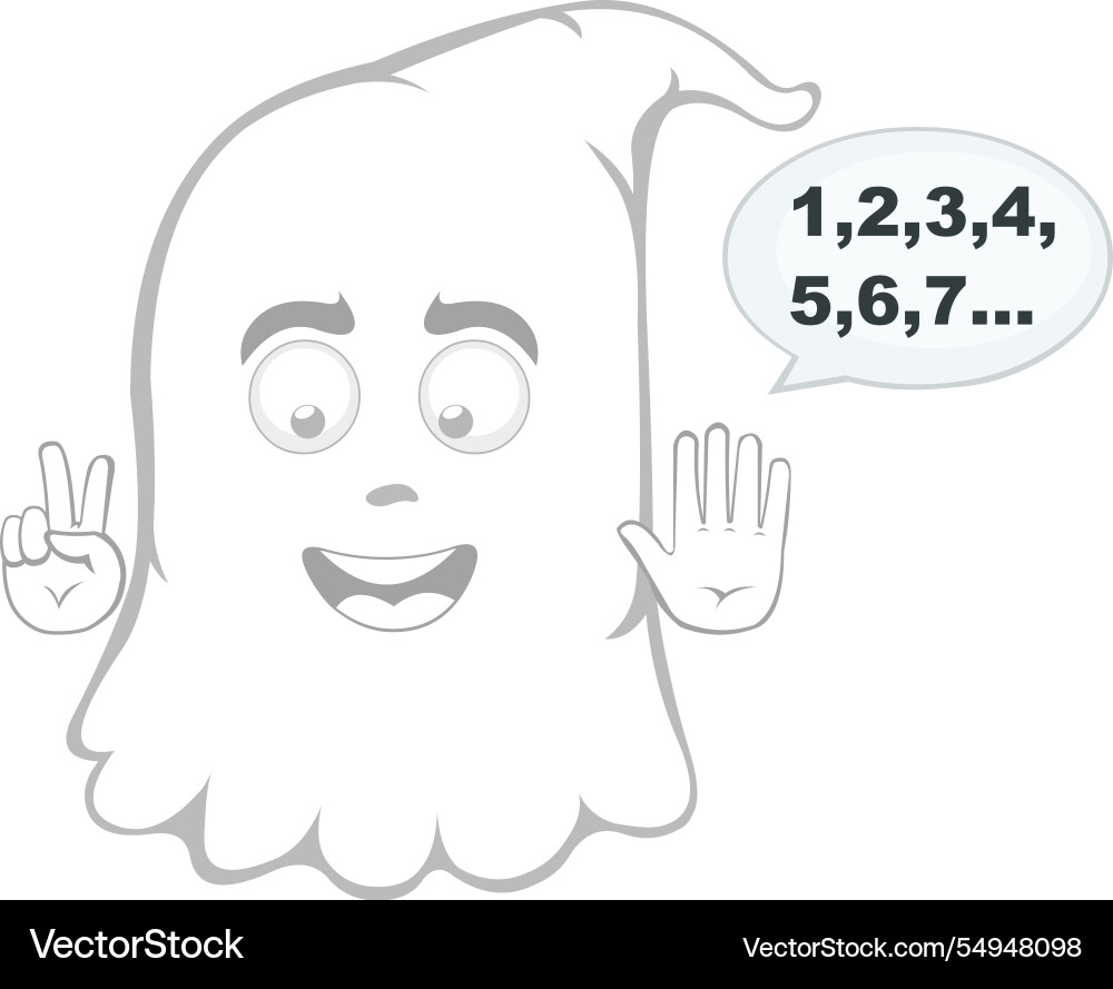 Ghost hands counting numbers Ghost hands counting numbers Vector Image