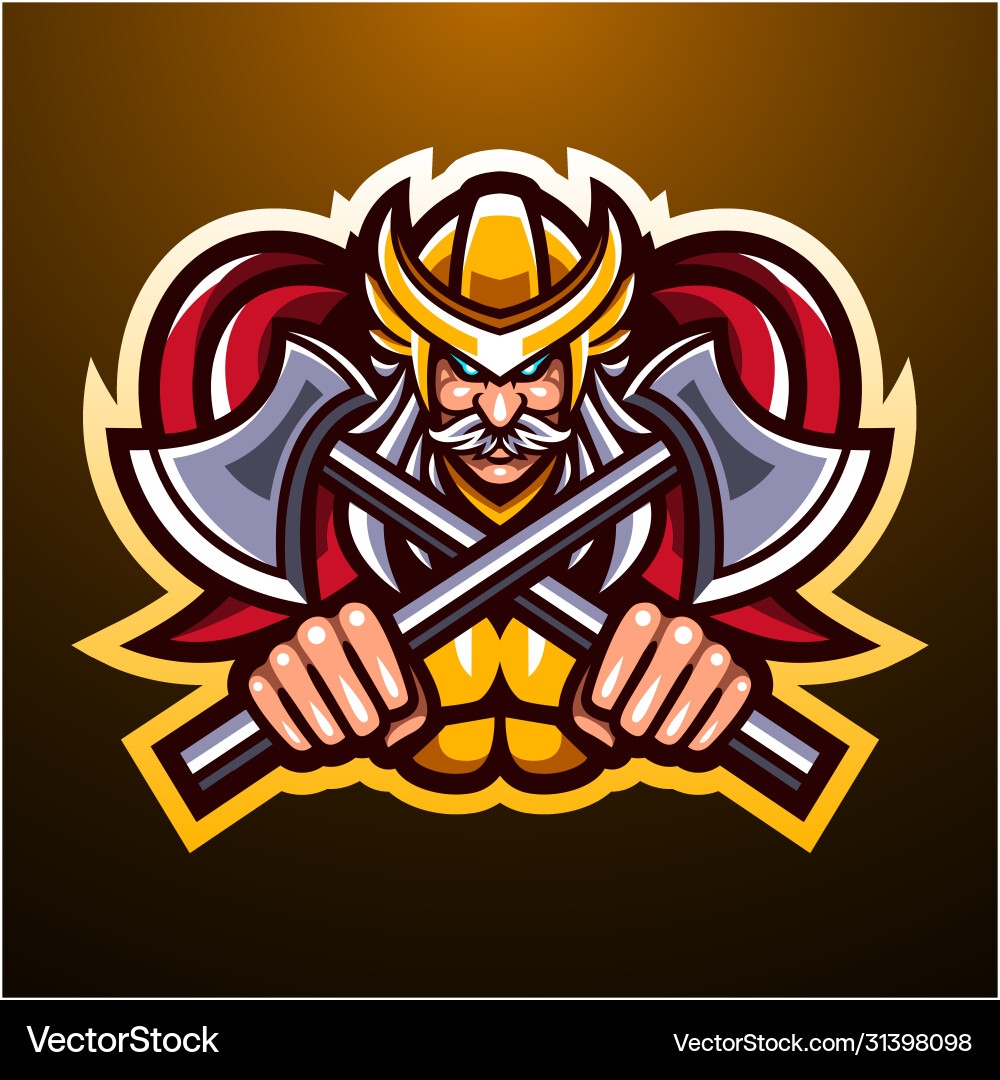 Odin Viking Mascot Logo vector image