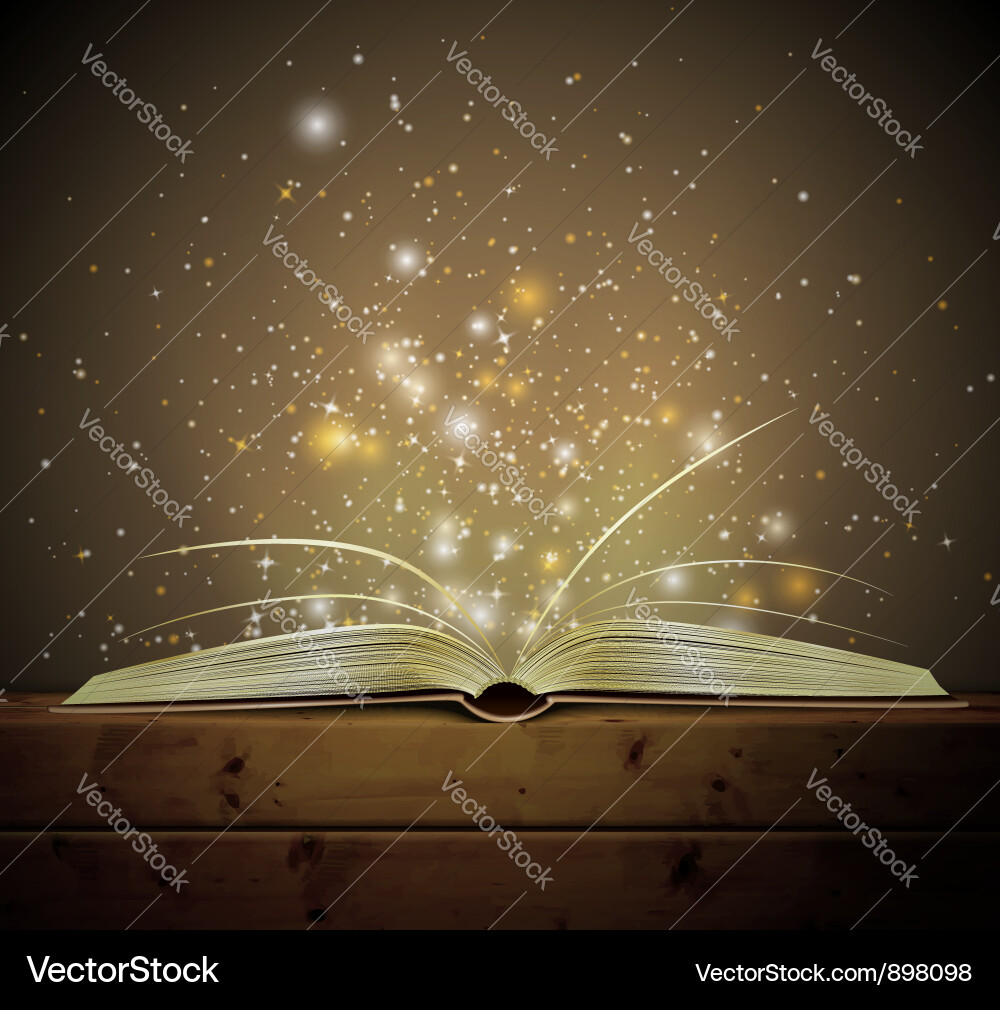 Open Book Magic Vektorbild
