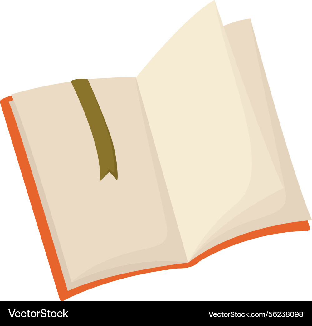 Open notepad or diary with blank pages Vector Image