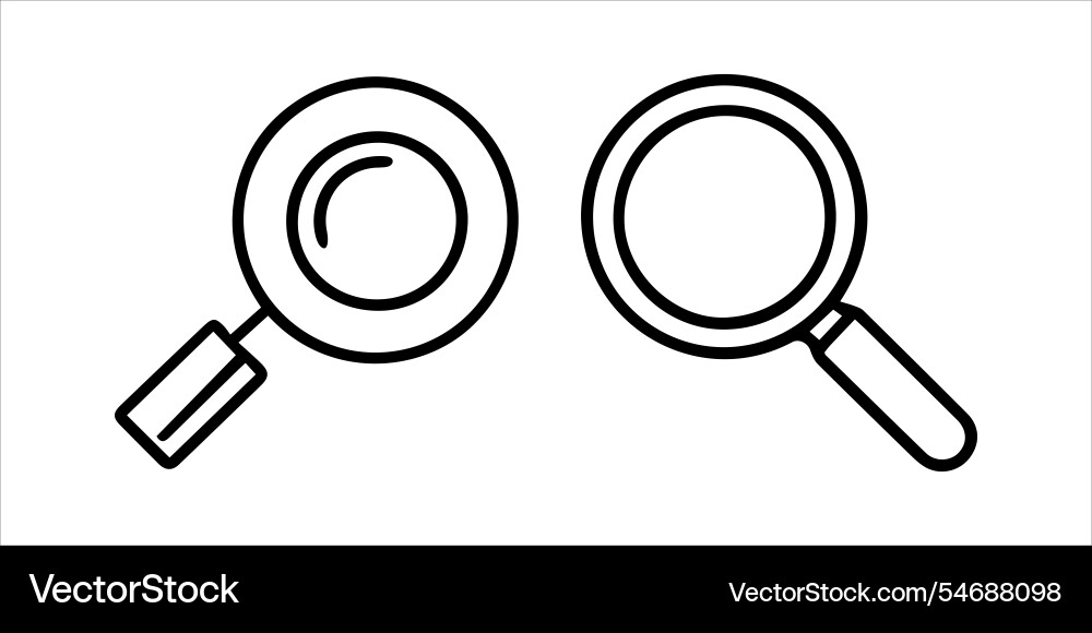 Search set of web icons in line style Vector Image