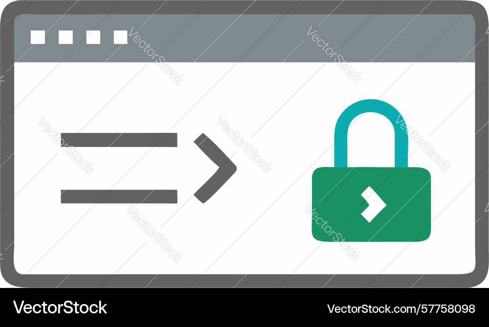 Secure connection icon with padlock and band vector image