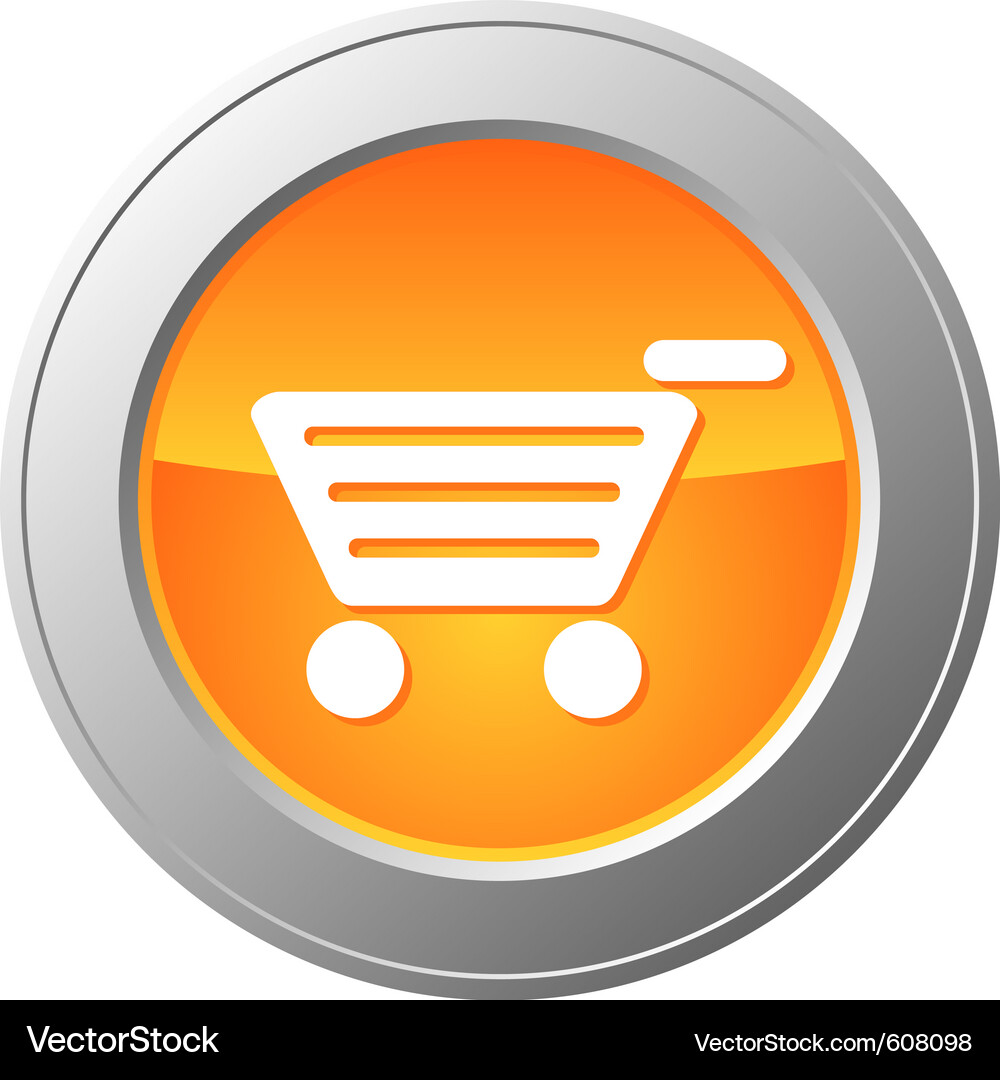 Shopping cart button Vector Image