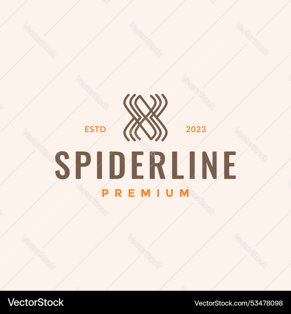 Spider insect art line minimal style simple vector image