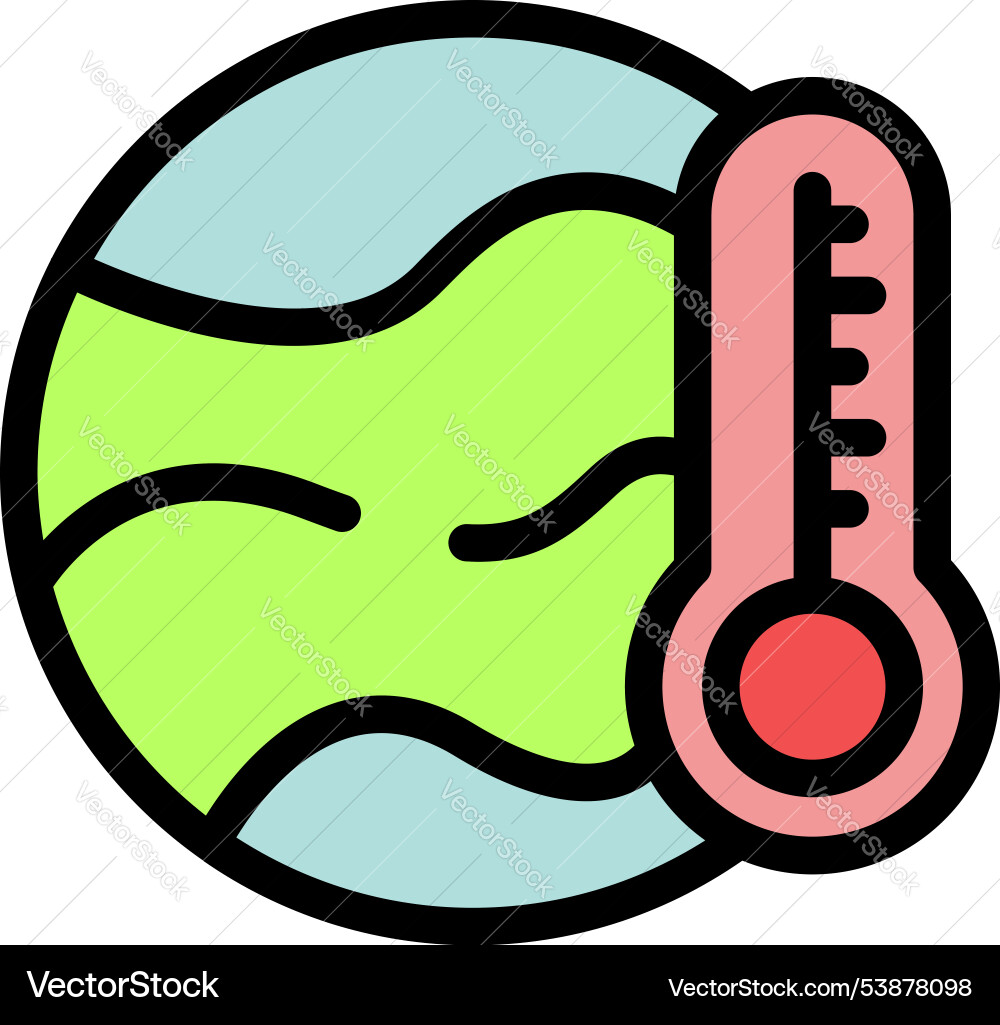 Thermometer showing increasing temperature Thermometer showing increasing temperature vector image