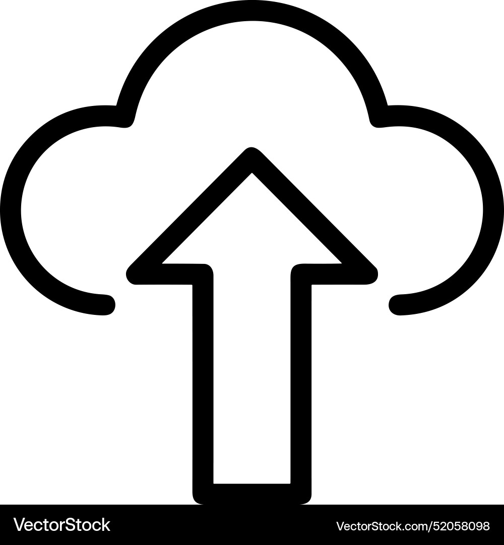 Upload outline icon symbol image Vector Image