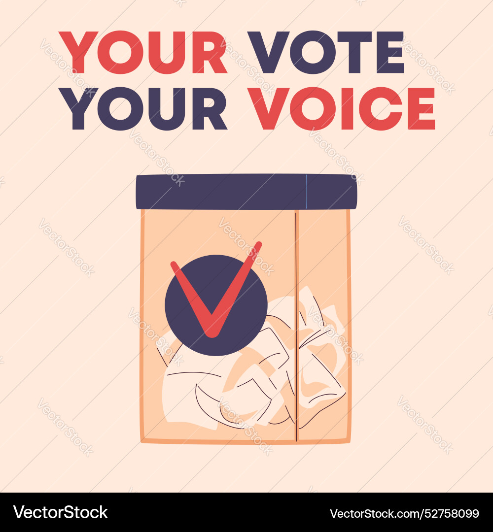 A simple of the voting process Vector Image