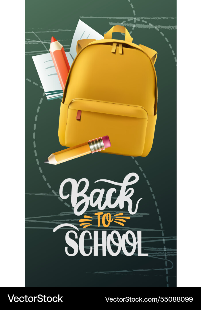 Back to school poster welcome text Royalty Free Vector Image