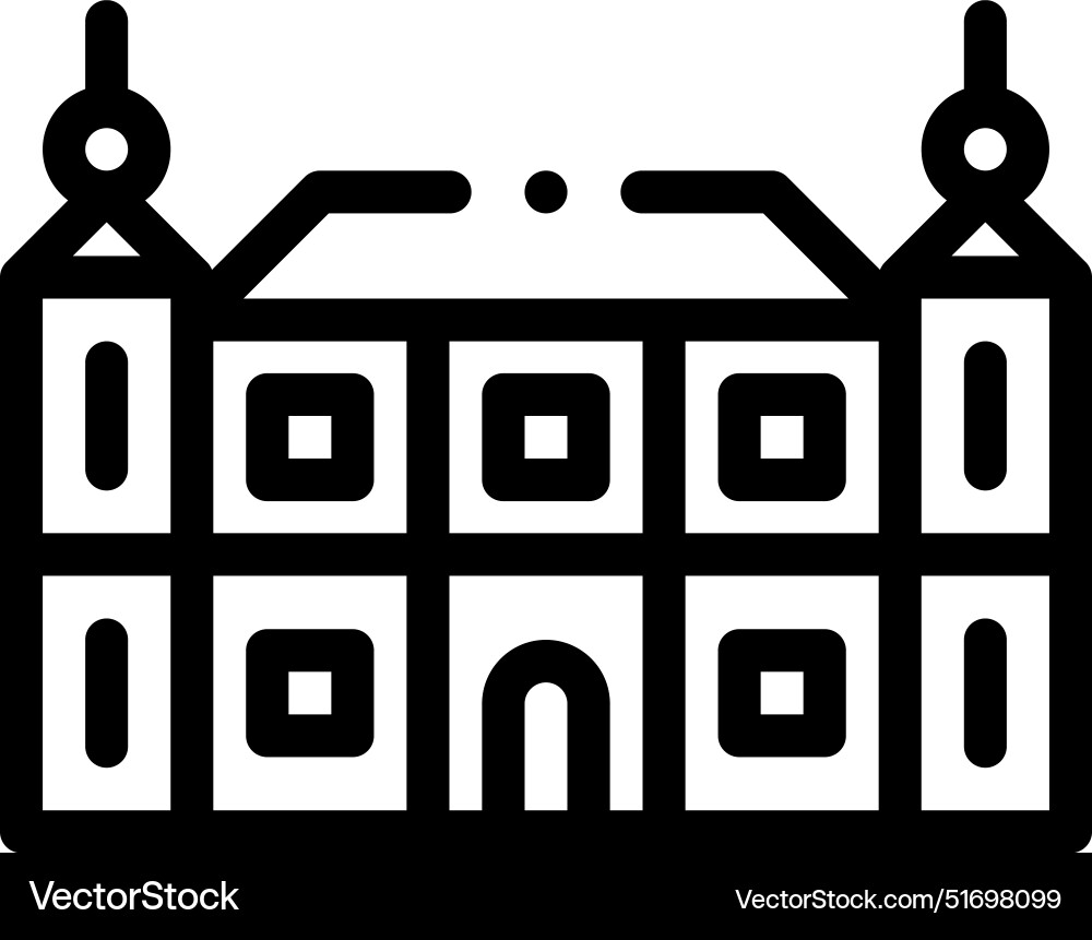 Breda icon thin linear style design isolated Breda icon thin linear style design isolated vector image