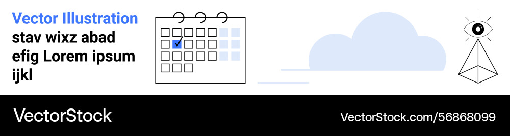 Calendar with checkbox cloud and illuminated Calendar with checkbox cloud and illuminated vector image